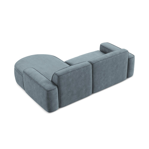 LaMiaSofa hoekbank rechts Melissa - chenille stof - jeans - 224x166x70