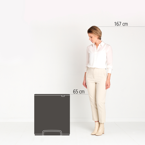 Brabantia Bo Pedaalemmer, met 2 binnenemmers, 2 x 30 liter - Matt Steel Fingerprint Proof