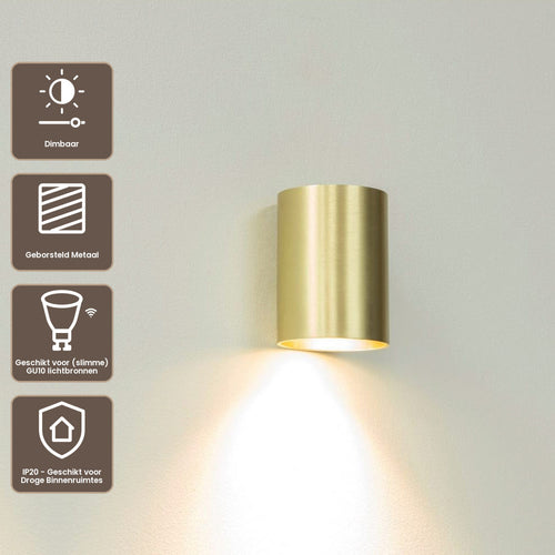 Artdelight Wandlamp Roulo 1 - Goud
