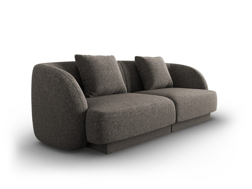 Cosmopolitan Design Bank Tulum 2-zits, chenille, grijs - 90x180x70cm