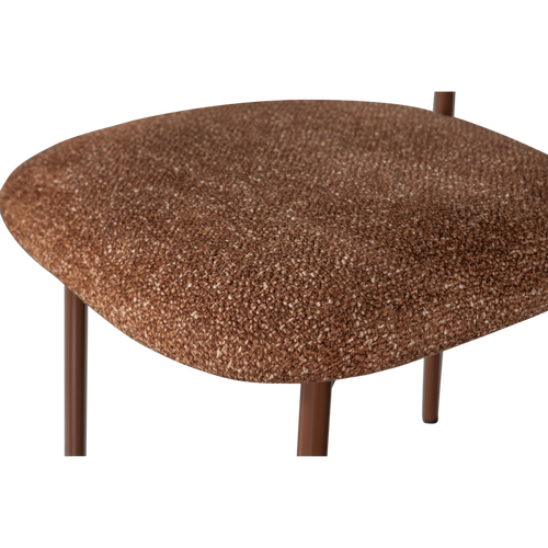 WOOOD eetkamerstoelen Valor - Polyester - Bruin - Set van 6 - vtwonen shop