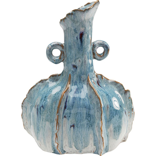 Kare Design Vaas Mina blauw met handgrepen - vtwonen shop