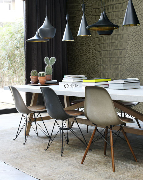Origin Wallcoverings fotobehang krokodillenhuid mosgroen - 300 x 279 cm - 357246