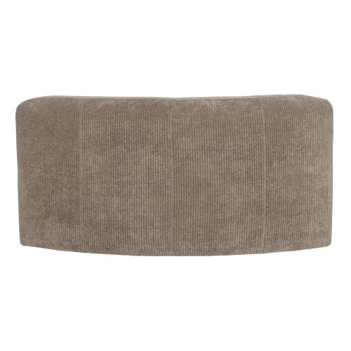 WOOOD hoekelement rond Mojo Base - Ribstof - Donkerzand - 74x110x110