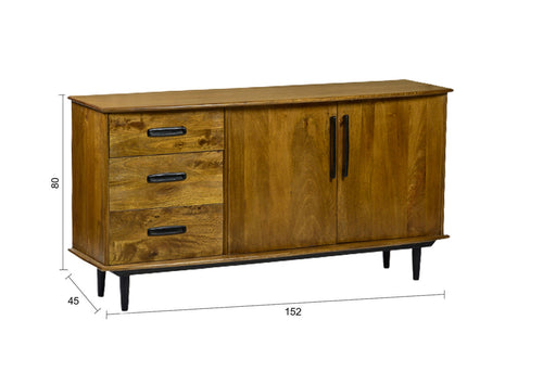 Livingfurn dressoir Elias - 152cm - mangohout - vtwonen shop