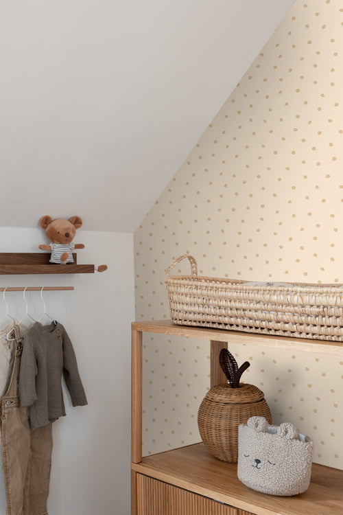 ESTAhome behang stippen beige - 53 cm x 10.05 m - 139722 - vtwonen shop