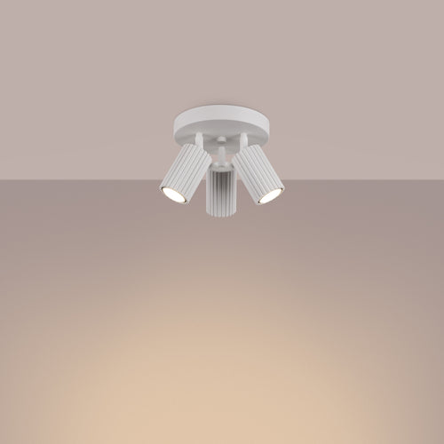 Sollux Lighting Plafondlamp KARBON 3P wit - 19,5x19,5x18cm