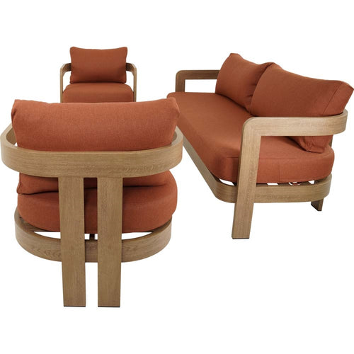 Lesli Living loungebank Mylo - rood - 185x72,5x66cm