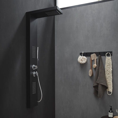 Home Deluxe Douchepaneel CASCATA Zwart