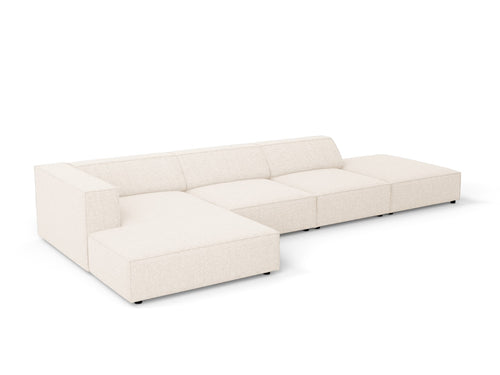 Cosmopolitan Design linker hoekbank Arendal 5-zits, chenille, lichtbeige - 166x341x70cm