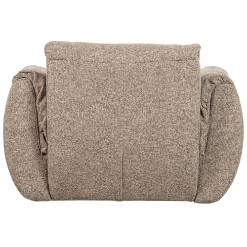WOOOD draaifauteuil Baggy - Geweven Stof - Bruin Melange - 81x104x84 - vtwonen shop