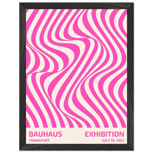 Artfulprints Poster met Lijst Bauhaus - Exhibition Frankfurt pink   - 30x40 cm - Roze