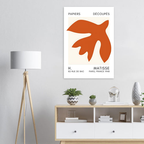 Artfulprints  Matisse – Floating forms orange   poster A4 21x29.7 cm - vtwonen shop