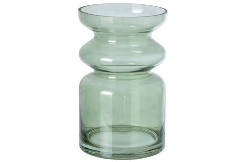 J-Line vaas - glas - olijfgroen - large