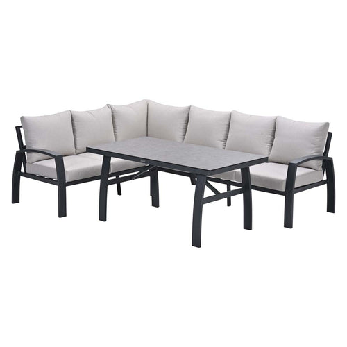 Garden Impressionslounge dining set Cameron 4-delig links incl stoel - desert sand