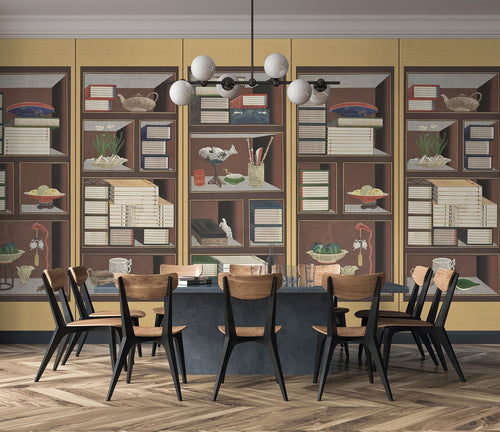 Sanders & Sanders fotobehang boekenkast meerkleurig - 318 x 280 cm - 640864