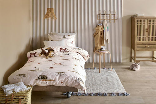 Beddinghouse Kids dekbedovertrek Hot Dogs - 100x135 cm - roze - vtwonen shop