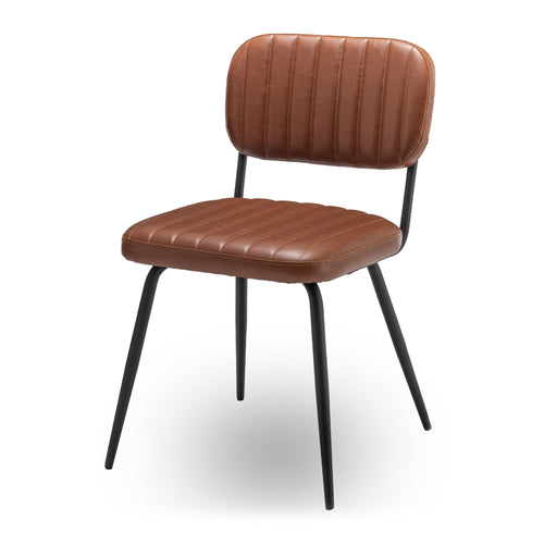 CALICOSY - Set van 2 SPARTE - Woonkamerstoelen - Bruin - 45x56x79 cm