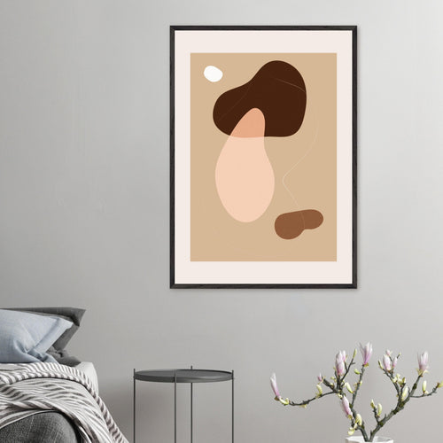 Artfulprints  Boho wall art - Abstract earth III   poster 50x70 cm