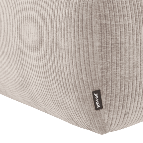 WOOOD poef Mojo Base - Ribstof - Ecru - 45x84x64