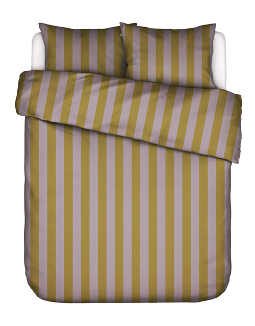 Essenza Minte Stripe dekbedovertrek - Lits-Jumeaux - 240x200/220 cm - Pale purple - Olive