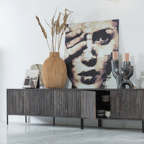 WOOOD tv-meubel New Gravure - Essen - Espresso - 56x100x44