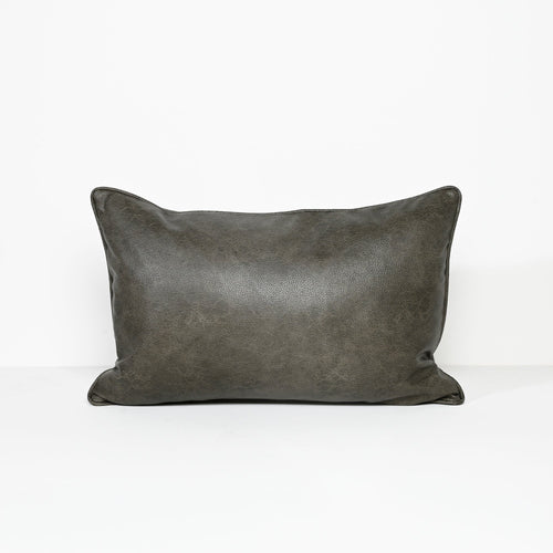 Darcy & Duke sierkussen Art Leather Military - Groen - 40x60cm