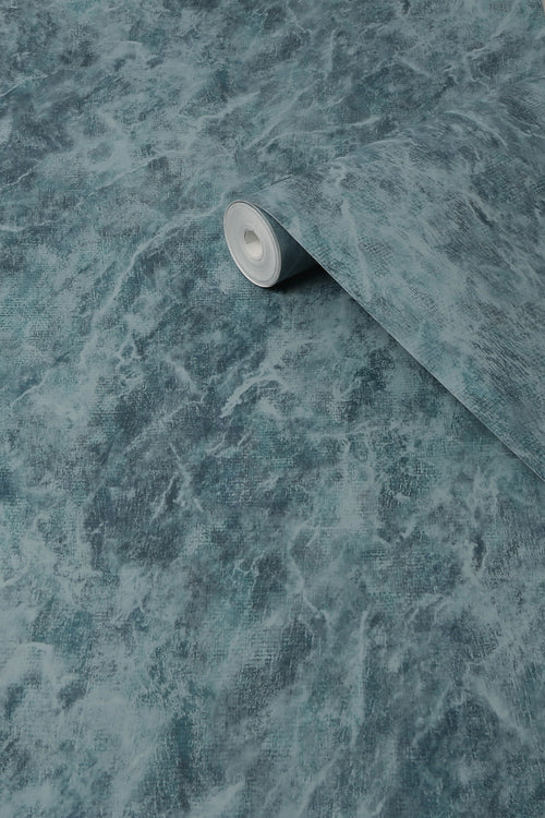 Next vliesbehang Washed Marble groen 10mx52cm