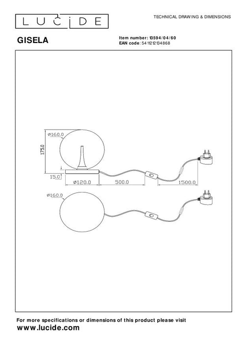 Lucide tafellamp GISELA - Geïntegreerde LED - Transparant - vtwonen shop