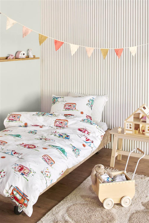 Beddinghouse Kids dekbedovertrek Happy Camping - 120x150 cm - multi - vtwonen shop