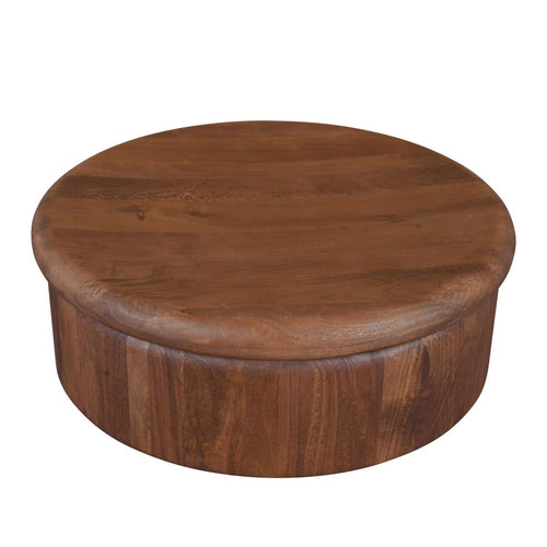 DÉJA Living Salontafel Rota - Rond Donkerbruin Mangohout - 90x90x31cm - vtwonen shop