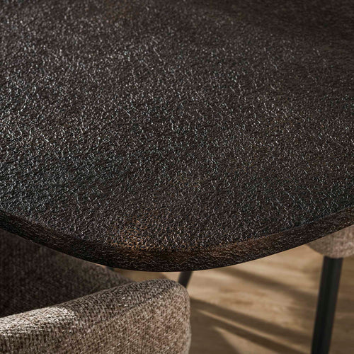 Hoyz Collection - Eettafel Metallic Deens Ovaal 180 Cm - Zwartbruin - vtwonen shop