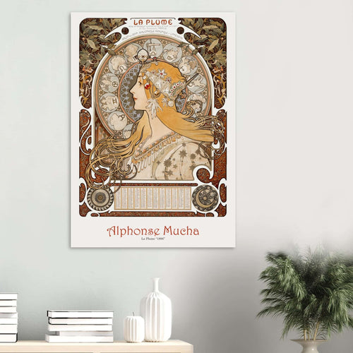 Artfulprints  Alphonse Mucha - La plume   poster A4 21x29.7 cm