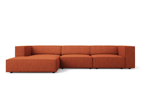 Cosmopolitan Design linker hoekbank Arendal 4-zits, chenille, terracotta - 166x284x70cm