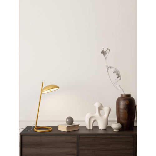 Nova Luce FLUTE Bureaulamp Sandy Gold Dimbaar LED 18W 1105lm 3000K