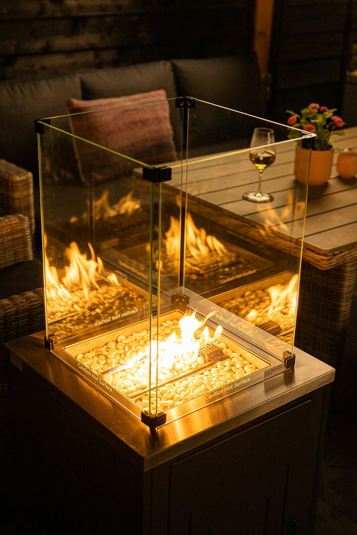 Cozy Living vuurhaard Lagos - carbon black - 51x51xH72 cm - 50 Mb