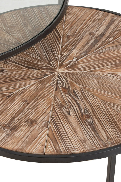 J-Line salontafel Rond - metaal - zwart - 2 stuks