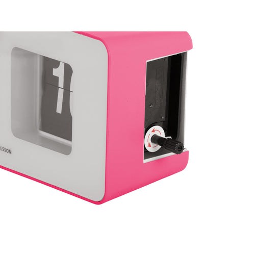 Karlsson wandklok Funky Flip - roze - 7x17.7x9.2cm - vtwonen shop
