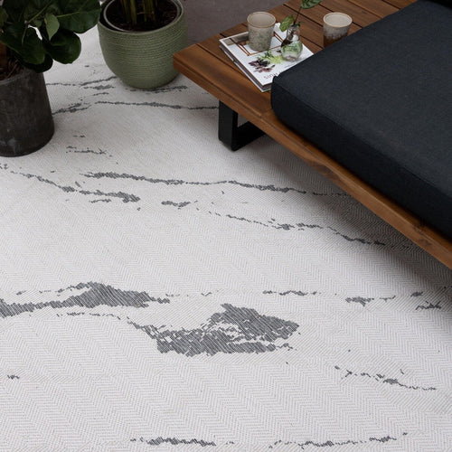 Buitenkleed Marble - Grijs/wit - dubbelzijdig - EVA Interior - 240 x 340 cm