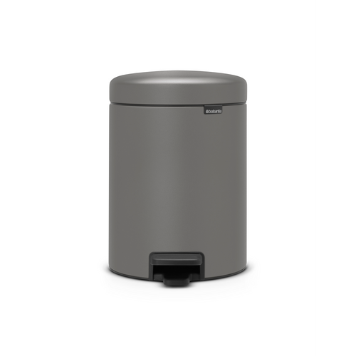 Brabantia NewIcon Pedaalemmer, 5 liter, kunststof binnenemmer - Mineral Concrete Grey