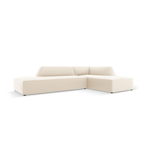 Cosmopolitan Design - Modulaire hoekbank rechts Siena 4-zits, imitatieleer lichtbeige - 180x273x69cm