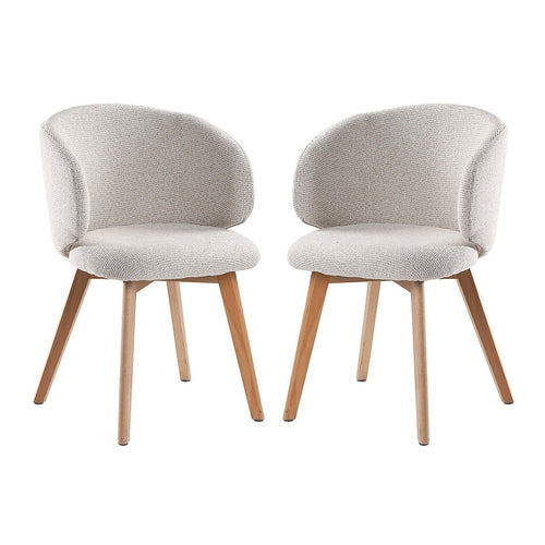 Calicosy - Stoelen set van 2 SOLÈNE - beige 60x55x79 cm