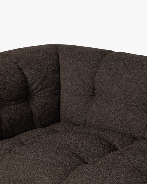 noo.ma Bolbi 2-zitsbank - Chocolate Brown Bouclé, soft zitcomfort