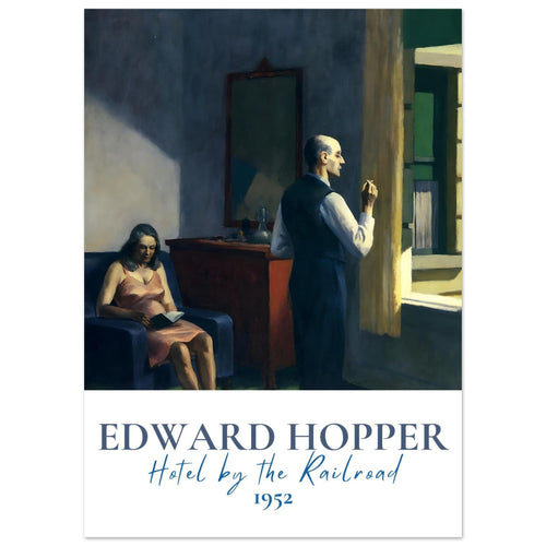 Artfulprints  Edward Hopper - Hotel by the railroad   poster 50x70 cm - vtwonen shop