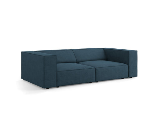 Cosmopolitan Design Bank Arendal 3-zits, chenille met ribbeleffect, marineblauw - 102x204x70cm