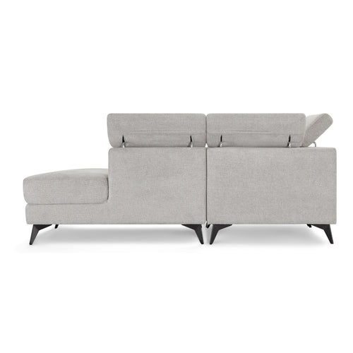 Furnhouse chaise longue bank rechts Betis - Grijs - Stof - 95x290x90