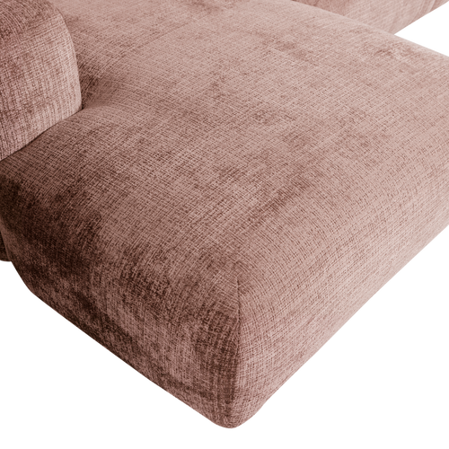 WOOOD chaise longue bank links Cloud - Chenille - Taupe - 80x280x165