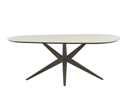 Giga Meubel Eettafel Gidana Travertinlook - Organisch - 160 cm - Sintered Stone
