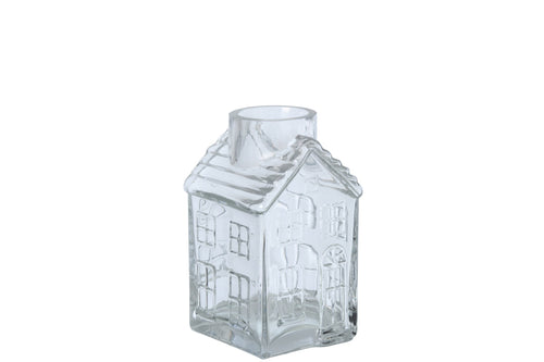 J-Line vaas Huis - glas - transparant  - small