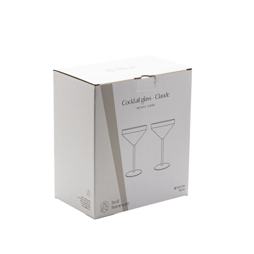 Brût Homeware | Cocktailglas Claude | Set van 2 | helder